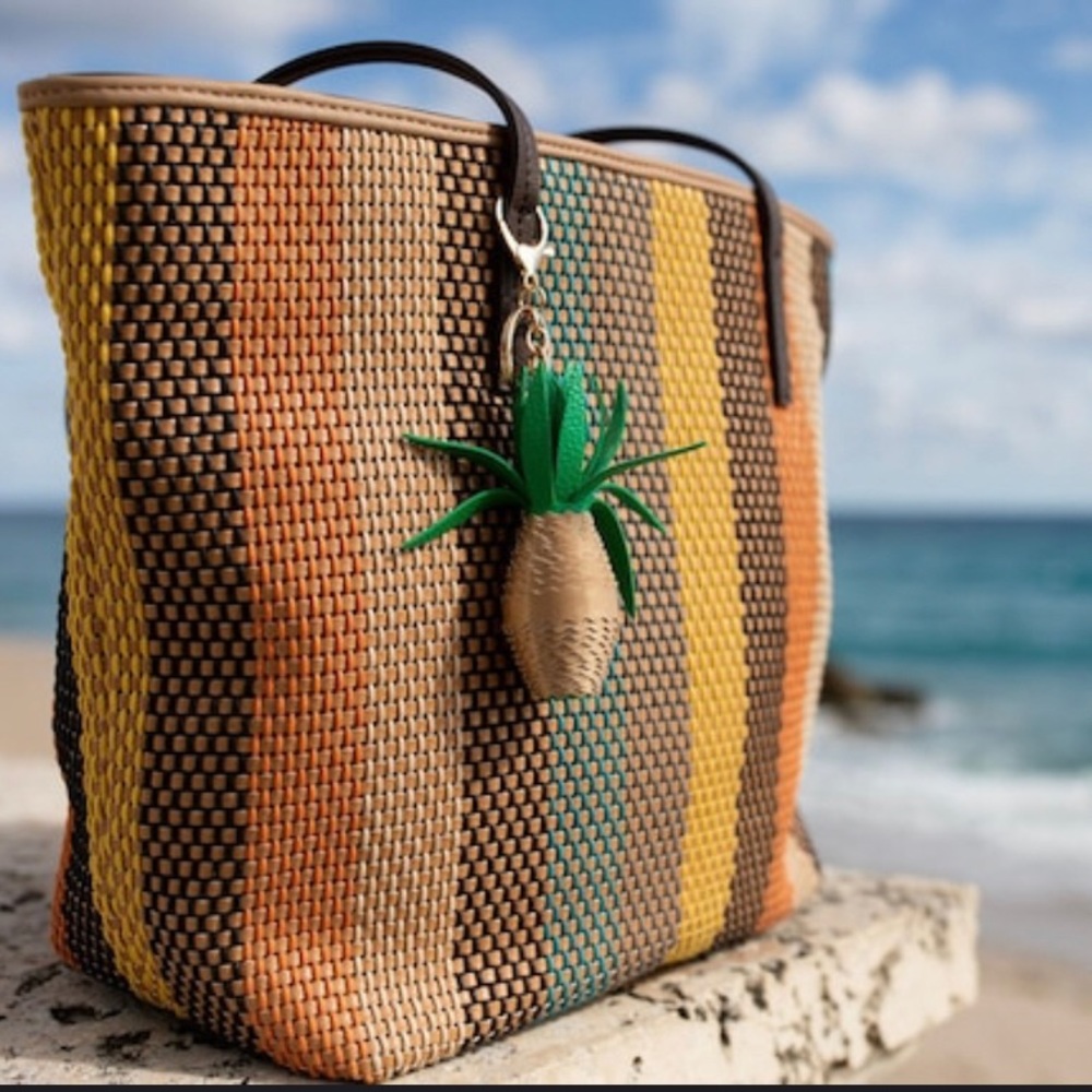 Woven Pineapple Tote, NWT